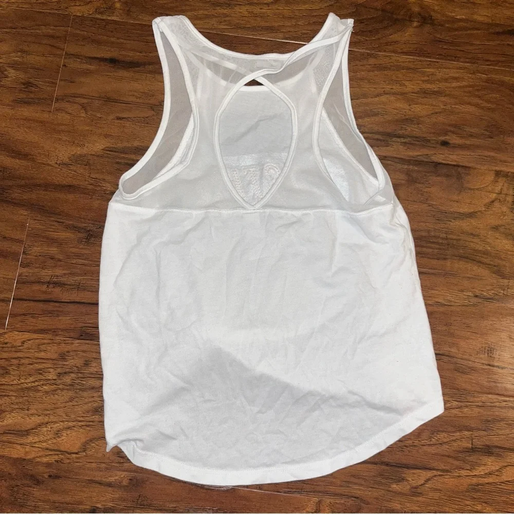 Justice White Tank Top with Gold Lettering